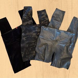 Spanx leggings three pairs bundle medium
